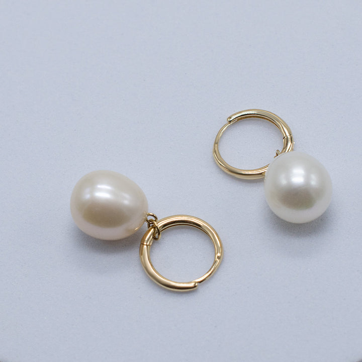 14k Gold | Paradise Huggie Hoops