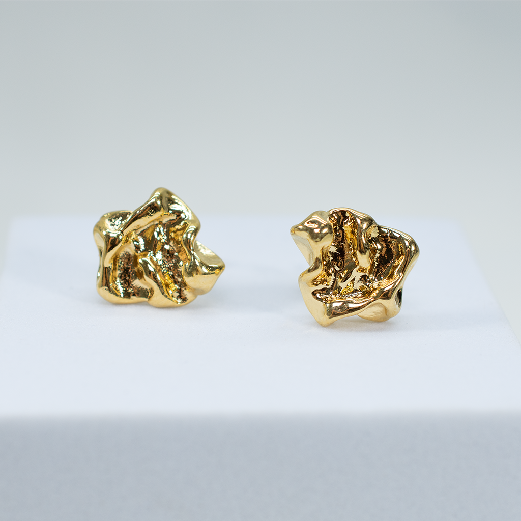 Gold Nugget Earrings