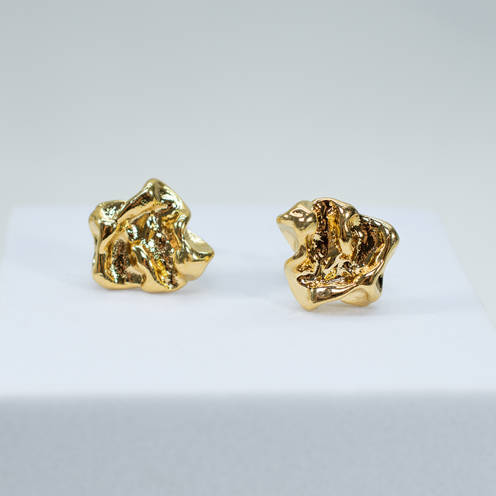 Gold Nugget Earrings
