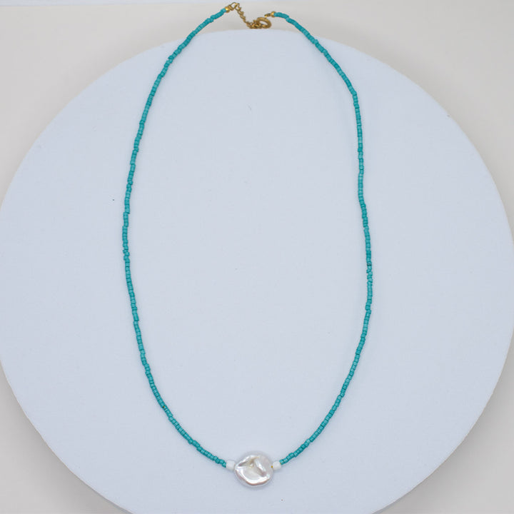 Heishi with Pearl Necklace