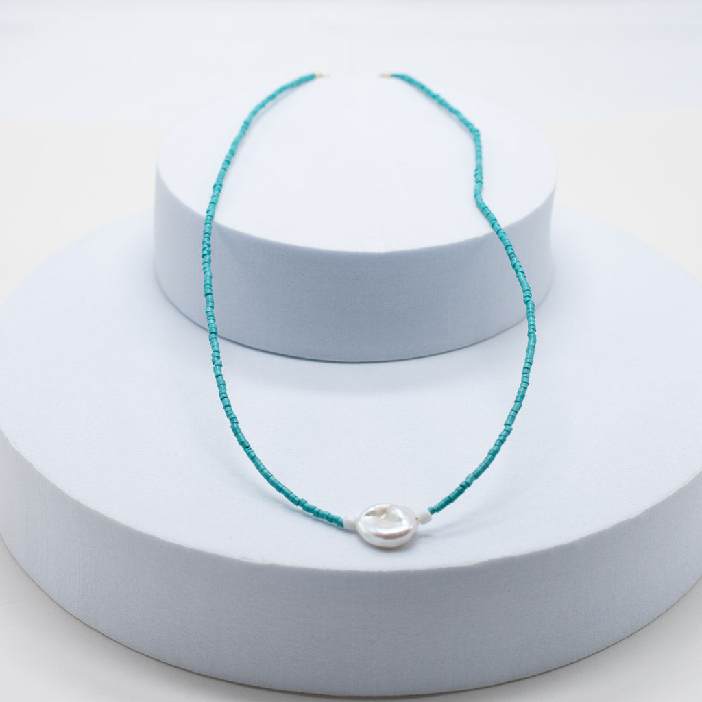 Heishi with Pearl Necklace