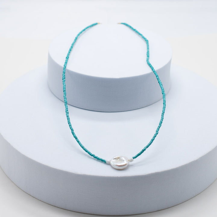 Heishi with Pearl Necklace
