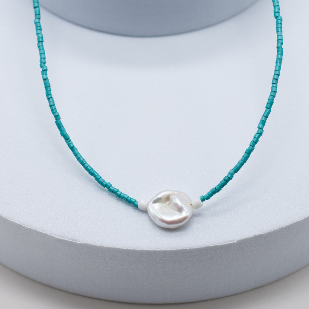 Heishi with Pearl Necklace