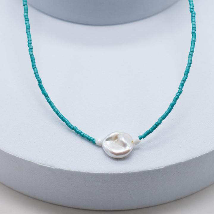 Heishi with Pearl Necklace