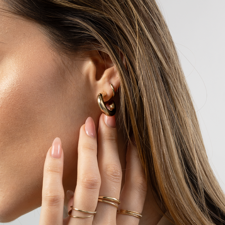 14k Gold | I Am Woman Hoops
