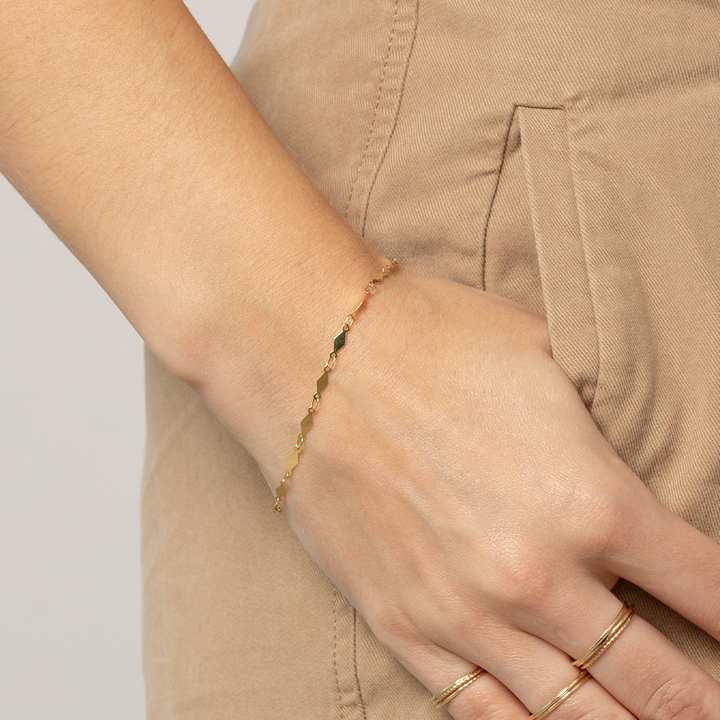 14k Gold | Ribbon In The Sky Bracelet