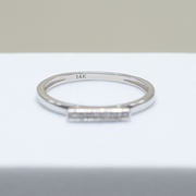 14k Gold | Gravity Diamond Bar Ring