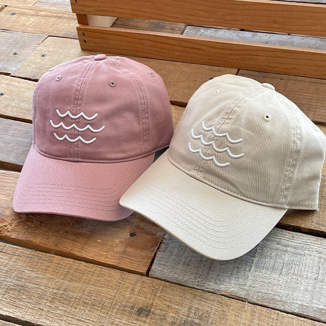Wave Logo Washing Ball Cap
