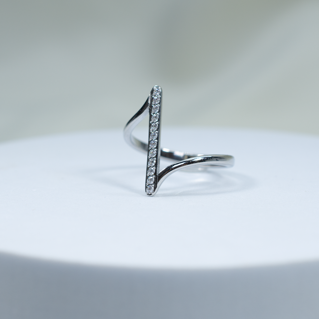 SAMPLE SALE CZ Bar Ring