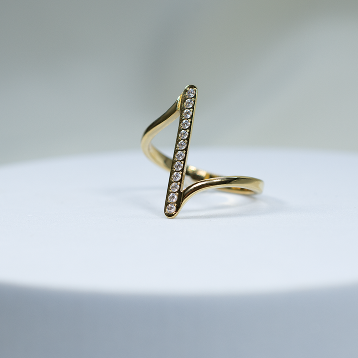 SAMPLE SALE CZ Bar Ring