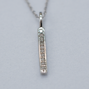 14k Gold | Gravity Diamond Bar Necklace