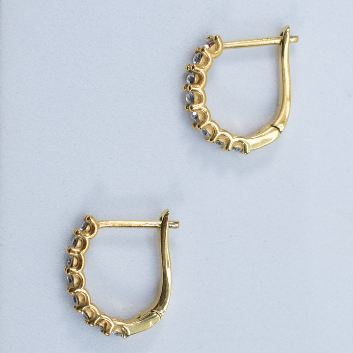 Half CZ Hoops