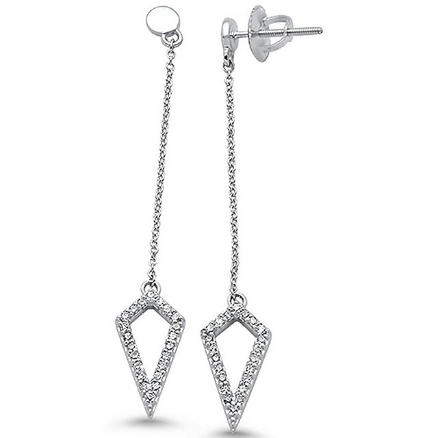 14kt Gold | Spike Diamond Drop Earrings